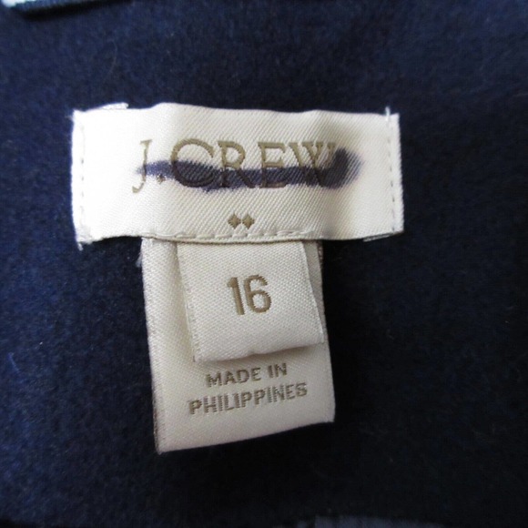 J Crew Factory Women Pea Coat Wool Military Blue Gold Buttons NWOT - Picture 4 of 10